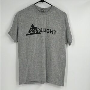 Coors Light Grey Logo Short Sleeve T Shirt Size Medium